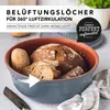 Römertopf Brottopf Rund Ø 30cm - Brotkasten Blau-Grau aus Produktbild-Vorschau 3