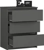Comò elegante K60 con tre cassetti in colore grigio grafite Anteprima dell’immagine prodotto 2