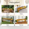 Outsunny Banc de jardin, banc en bois de pin 2 places, Voir les images du produit 6