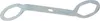 A metal wrench tool with two hexagonal openings and one oval opening. Anteprima dell’immagine prodotto