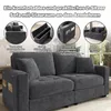 Merax 2-Sitzer Wohnzimmercouch mit Stauraum, Chenille-Sofa, Produktbild-Vorschau 12
