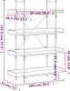 VidaXL 837693, Dąb, Metal, Drewno, 1000 mm, 330 mm, 1455 mm Podgląd zdjęcia produktu 8