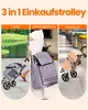 Einkaufstrolley klappbar mit Kühlfach 55 L – Shopping Produktbild-Vorschau 4