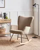BELIANI Schaukelsessel Taupe Jumbo Cord Polsterung Metall Produktbild-Vorschau 2