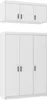 A white wardrobe and a white cabinet are shown against a white background. Produktbild-Vorschau