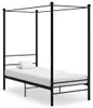 vidaXL Postel s baldachýnem Black Metal 90x200 cm Náhled obrázku produktu 6