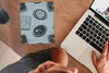 MuchoWow® Mauspad Mousepad Uhr - Muster - Vintage 19x23 cm Produktbild-Vorschau 3