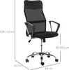 HOMCOM Ergonomická kancelárska stolička, herná stolička, Náhľad obrázku produktu 11
