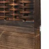 Design 4-tlg. Raumteiler Dunkelbraun Massivholz Paulownia, Produktbild-Vorschau 6