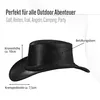 PERTH Uni Western Cowboy Reiten Leder Sonnen Hut in Schwarz Produktbild-Vorschau 3