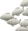Wandobjekt Wandbild Wanddeko Fischschwarm grau Eisen L 97 Produktbild-Vorschau 2