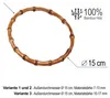 1 Paar stabile, runde Taschengriffe, Ringe aus Bambus Ø 15 Produktbild-Vorschau 4