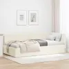 vidaXL Eckbettgestell mit Kopfteil Creme 100 cm x 200 cm Produktbild-Vorschau 2