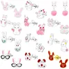 Ohrstecker Ostern: 925 Silber Kinder Ohrringe „Kaninchen / Produktbild-Vorschau 2
