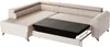 A sectional sofa with a pull-out bed mechanism extended. Produktbild-Vorschau