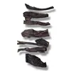 Several dried animal esophagus pieces arranged vertically against a white background. Anteprima dell’immagine prodotto