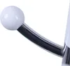 A close-up of a white ball on a silver hook. Náhled obrázku produktu