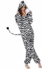 Zebra-Damenkostüm Karneval-Tierkostüm weiss-schwarz Produktbild-Vorschau 1