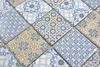 Keramik Mosaik Retro beige gelb blau weis Mosaikfliese Produktbild-Vorschau 2