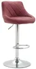 Barhocker Lazio Kunstleder chrom bordeauxrot Produktbild-Vorschau 1
