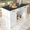 A kitchen island with a dog bed integrated into its design, set in a modern kitchen. Anteprima dell’immagine prodotto