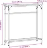 Möbel Konsolentisch mit Regal Schwarze Eiche 75 x 19,5 x 75 Produktbild-Vorschau 9