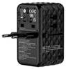A black universal travel adapter with various plug types extended. Anteprima dell’immagine prodotto