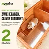 zooprinz Hasenstall Mukkel Wetterfest 2-Etagen Klappdach Produktbild-Vorschau 5