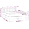 Lit boxspring avec matelas noir 140x200 cm velours Voir les images du produit 5