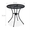 zahradní stůl relaxdays černý kulatý 72,0 cm Náhled obrázku produktu 4