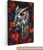 Leinwandbilder 60x90 cm - Tiere, Blumen - Eule, Bilder Produktbild-Vorschau 1