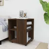 vidaXL Szafka na kółkach brązowy dąb 60x53x72 cm materiał Podgląd zdjęcia produktu 2