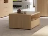 A modern living room setting with a wooden coffee table and decorative items. Náhľad obrázku produktu