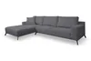 VENASI Ecksofa mit Schlaffunktion Aspen, Grau Velourstoff, Produktbild-Vorschau 3
