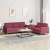 Maison Exclusive - 2-tlg. Sofagarnitur mit Kissen Weinrot Produktbild-Vorschau 1