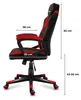 Huzaro FORCE 2.5 Red Mesh gaming chair Voir les images du produit 3