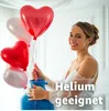 50x Herzballons Luftballons Ballons Luft, Helium - rot-weiß Produktbild-Vorschau 2