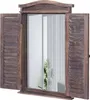 A mirror with wooden shutters, resembling a window. Podgląd zdjęcia produktu