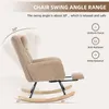 OKWISH Fauteuil à Bascule - Rocking-Chair en Bois Massif Voir les images du produit 6