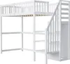 Sweiko Hochbett 90x200 mit Treppe, weißes Kinderbett aus Produktbild-Vorschau 16
