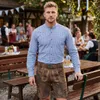 Trachtenhemd mit Stehkragen für Trachtenlederhosen kariert, Produktbild-Vorschau 7