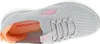 A top-down view of a single gray Skechers sneaker with pink accents. Produktbild-Vorschau