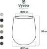 Vyveo - Pot de fleurs Amari - Noir - 27x30 Voir les images du produit 3