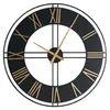 BELIANI Wanduhr Schwarz Metall Rund 80 cm mit Zifferblatt Produktbild-Vorschau 1