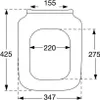 Pressalit WC-Sitz Plan mit Deckel Weiß, vierecks Design, Produktbild-Vorschau 2