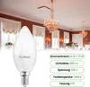 A product image featuring a light bulb in the foreground and a dining room with chandeliers in the background. Anteprima dell’immagine prodotto