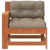 vidaXL Gartensofa mit Armlehne und Kissen Wachsbraun Produktbild-Vorschau 4
