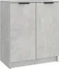 A front view of a two-door cabinet with a concrete-like finish. Náhľad obrázku produktu