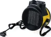 A yellow and black ceramic fan heater with a cord and plug is shown on a white background. Produktbild-Vorschau
