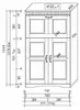 Sekretär Landhausstil weiß mdf Schreibtisch 78 x 36 x 124 Produktbild-Vorschau 5